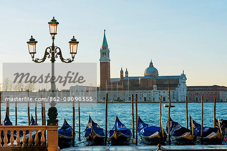 Europe, Italy, Veneto, Venice, San Giorgio Maggiore Church across Basino di San