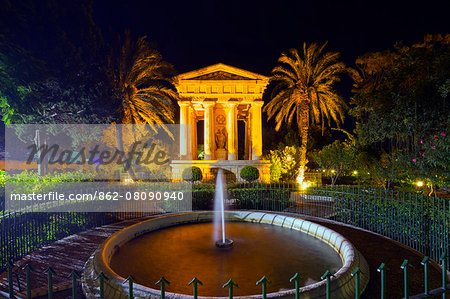 Mediterranean Europe, Malta, Valletta, Monument built by the British to Sir Alexander Ball in the Lower Barracca Gardens