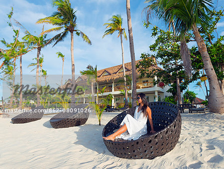 South East Asia, Philippines, The Visayas, Cebu, Malapascua island, girl on Bounty beach (MR) South East Asia, Philippines, The Visayas, Cebu, Malapascua island, girl on Bounty beach (MR)