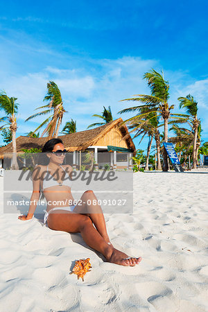 South East Asia, Philippines, The Visayas, Cebu, Malapascua island, girl on Bounty beach (MR) South East Asia, Philippines, The Visayas, Cebu, Malapascua island, girl on Bounty beach (MR)
