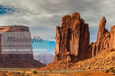 Scenic desert landscape, Monument Valley Navajo Tribal Park, Arizona, USA