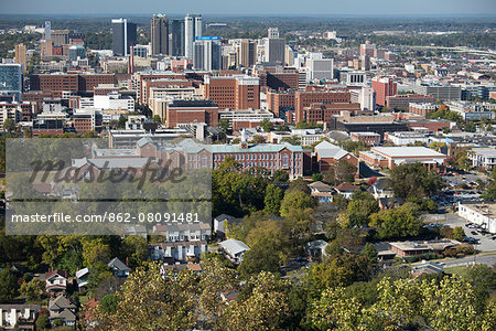 USA, Alabama, Birmingham, Aerial view of city