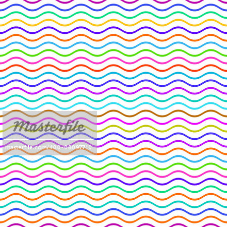 Colorful seamless wavy line pattern vector illustration