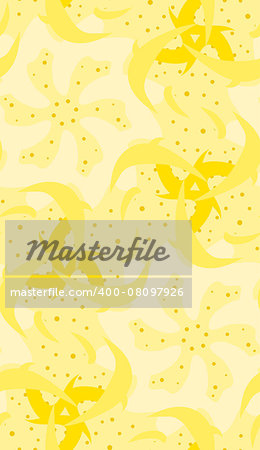 Seamless pattern of sparkling yellow kaleidoscope shapes