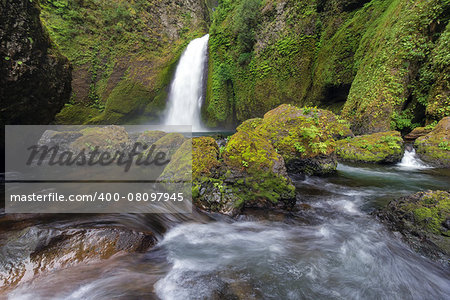 Wahclella Falls at Columbia River Gorge National Scenic Forest in Oregon