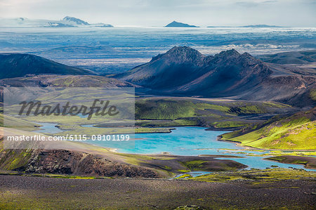 Overlooking glacier scenery, Iceland