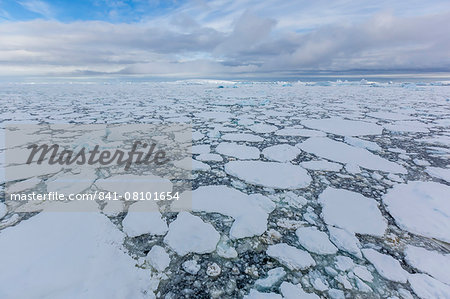 Ice floes choke the waters of the Lemaire Channel, Antarctica, Polar Regions