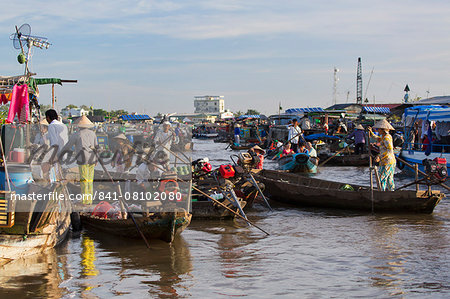 Cai Rang floating market, Can Tho, Mekong Delta, Vietnam, Indochina, Southeast Asia, Asia
