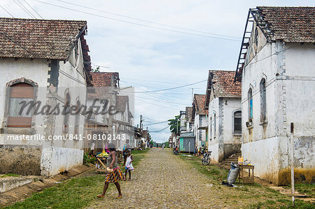 Old settlement in the Cocoa plantation Roca Aguaize, East coast of Sao Tome, Sao Tome and Principe, Atlantic Ocean, Africa