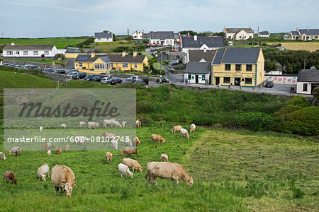 Scenic view of the coastal village of Doolin, Republic of Ireland