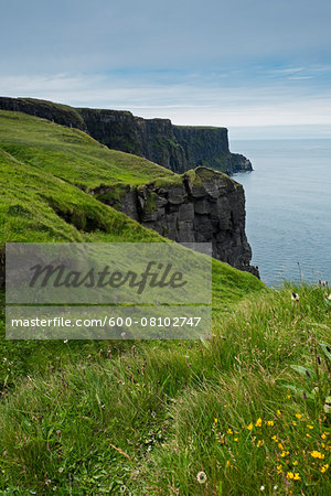 Trail to the Cliffs of Moher from coastal village of Doolin, Republic of Ireland