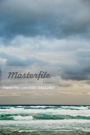 Dark Clouds over Rough Sea, Majorca, Balearic Islands, Spain