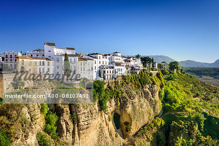 Ronda, Spain buildings on the Tajo Gorge.