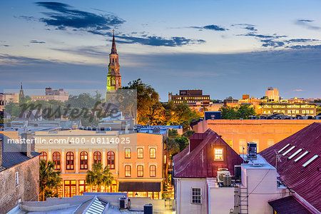 Charleston, South Carolina, USA on Church Street.