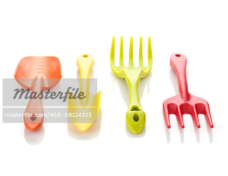 Garden tools. Isolated on white background