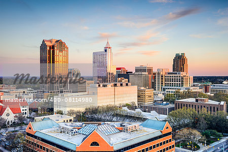 Raleigh, North Carolina, USA downtown city skyline.