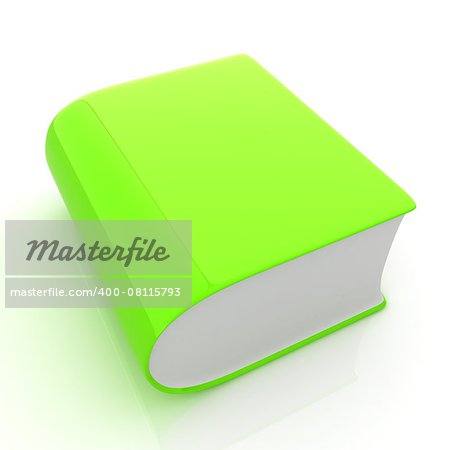 Glossy Book Icon isolated on a white background