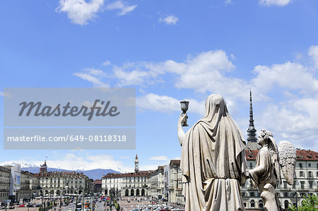 Piazza Vittorio Veneto and Mole Antonelliana, Turin, Piedmont, Italy