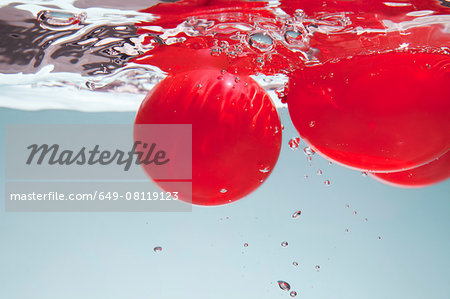 Red circles in water