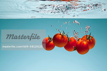 Tomatoes underwater