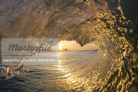 Barrelling wave, Hawaii, USA