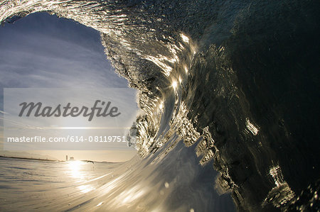 Barrelling wave, Hawaii, USA