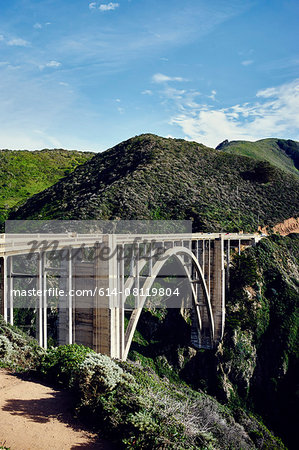 View of Bexby bridge on highway 1, Big Sur, California, USA