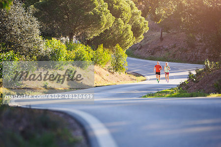 Young couple jogging