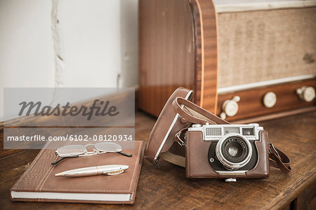 Still life with vintage camera