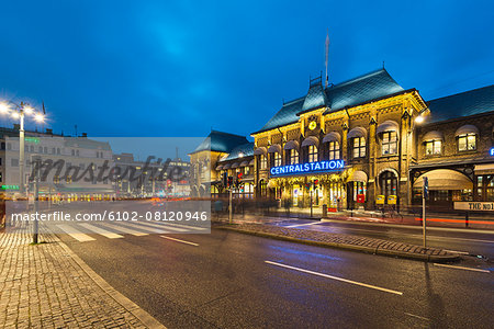 City street at night