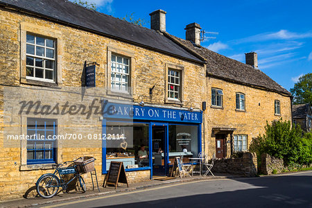 Bakery storefront, Bourton-on-the-Water, Gloucestershire, The Cotswolds, England, United Kingdom Bakery storefront, Bourton-on-the-Water, Gloucestershire, The Cotswolds, England, United Kingdom