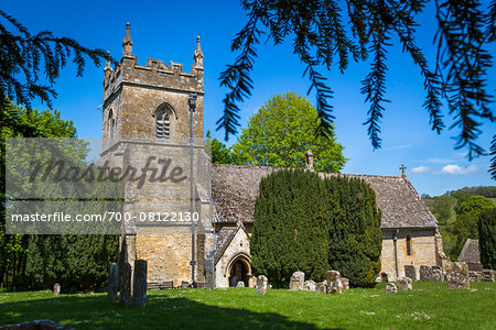 St Peter's Church, Upper Slaughter, Gloucestershire, The Cotswolds, England, United Kingdom