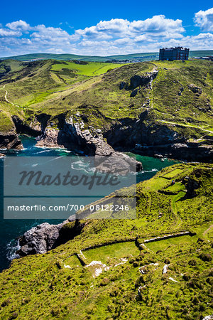 Remains of Tintagel Castle, Tintagel, Cornwall, England, United Kingdom Remains of Tintagel Castle, Tintagel, Cornwall, England, United Kingdom