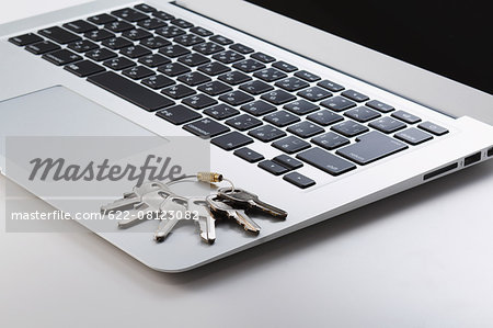 Keys and laptop