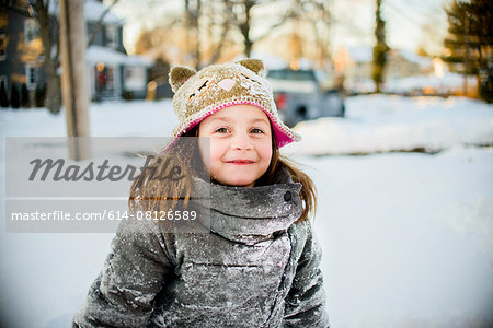 Girl enjoying winter