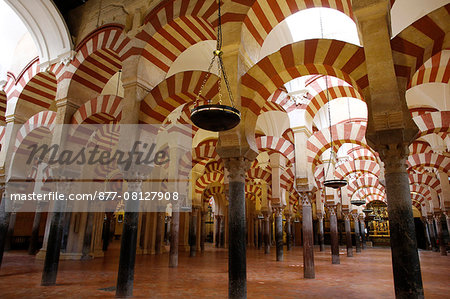 Arches of the MosqueÐCathedral of C?rdoba, also called the Mezquita. Spain.