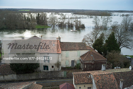 France, Charente-Maritime, Taillebourg, Flood plains, February 2014