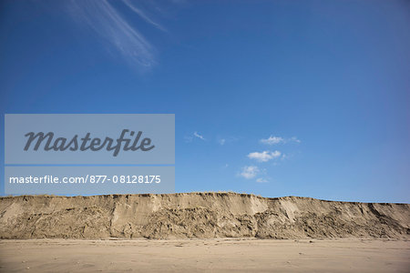 France, Charente-Maritime, Oléron island, dune erosion after storm