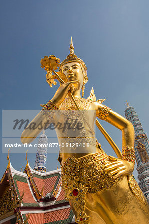 Thailand, Bangkok City, The Royal Palace, Wat Phra Kaew, detail