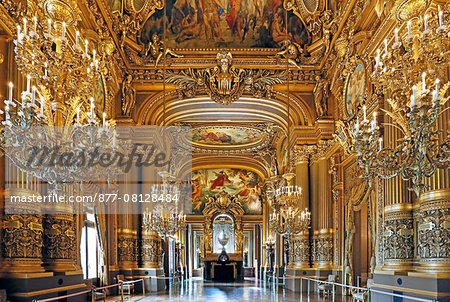 France,Paris. 9th district. Palais Garnier, Paris Opera. The Grand Foyer.