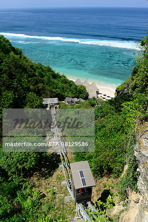 The elevator at Finn's beach Uluwatu in Bali island, Indonesia, South East Asia