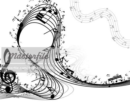 Musical background. EPS 10 vector illustration without transparency.