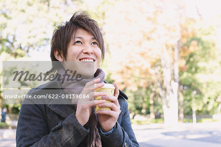 Young man with coffee