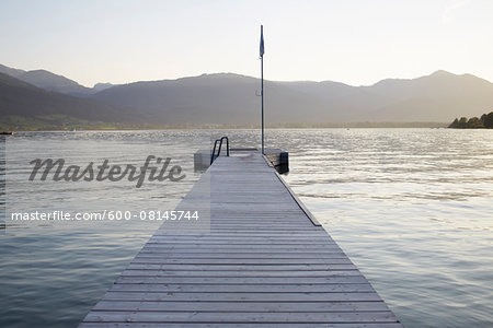 Dock on Lake, Salzburger Land, Austria
