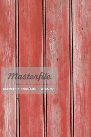 Close-up of Red Painted Wooden Wall, Saint-Jean-de-Luz, Aquitaine, France