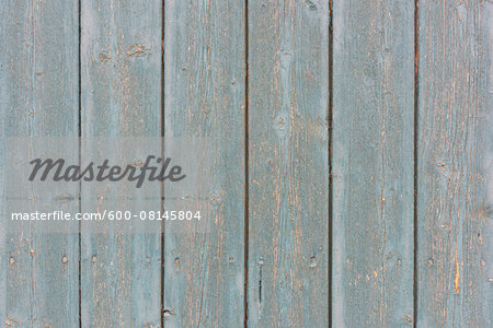 Close-up of weathered, painted barn boards, Odenwald, Hesse, Germany