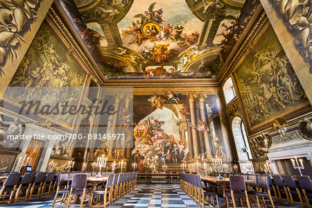 The Painted Hall at the Royal Naval College, Greenwich, London, England, United Kingdom