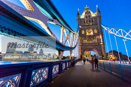 Tower Bridge at Dusk, London, England, United Kingdom