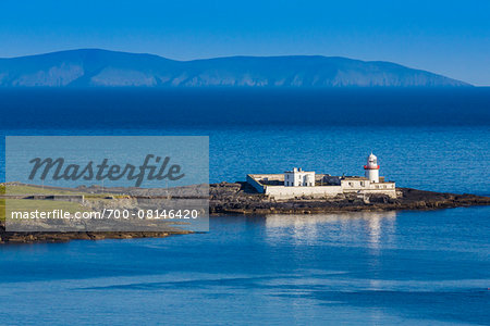 Cromwell Point Lighthouse, Valentia Island, along the Skellig Coast on the Ring of Kerry, County Kerry, Ireland