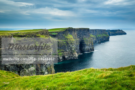 Scenic, coastal view, Cliffs of Moher, County Clare, Ireland